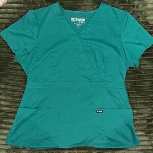 Grey's Anatomy Women's Short Sleeve Scrub Top in Forest Green